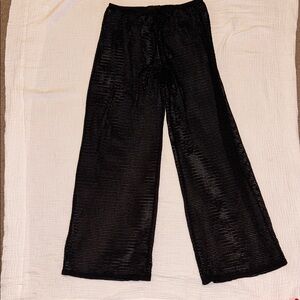 Jordan Taylor Women’s Swim Coverup Pants Black Small Open Stitch Resort Beach